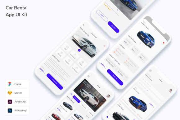 Download Car Rental App UI Kit - Rent Collection
