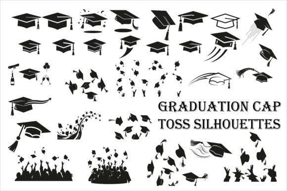 Download Academic Graduation Cap Toss Silhouette - Academic Collection