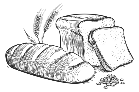 Download Bakery Engraved Logo. Bread Drawing. Foo - Bread Collection