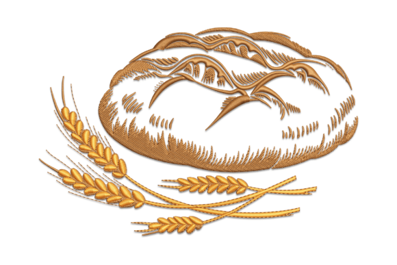 Download Round Bread Embroidery - Bread Collection
