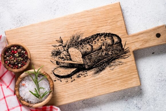 Download Vintage Bread Engraving SVG Art - Bread Collection