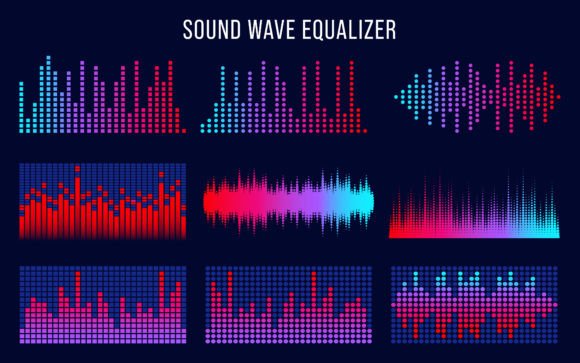 Download Sound Waves Music Interface Elements - Element Collection