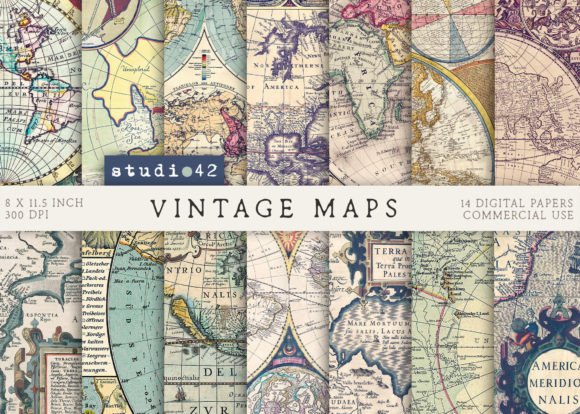 Download Old Maps of the World, Vintage Maps - Map Collection