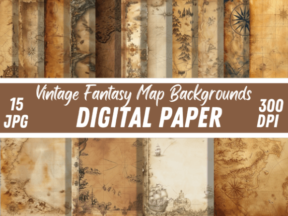 Download Vintage Fantasy Maps Antique Backgrounds - Map Collection