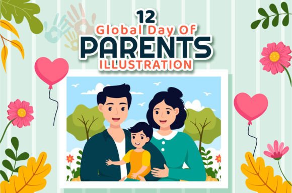 Download 12 Global Day of Parents Illustration - Rent Collection