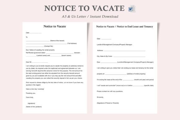 Download Notice to Vacate,rental Property - Rent Collection