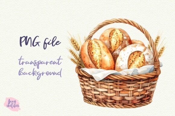 Download Sourdough Bread Basket PNG Clipart - Bread Collection