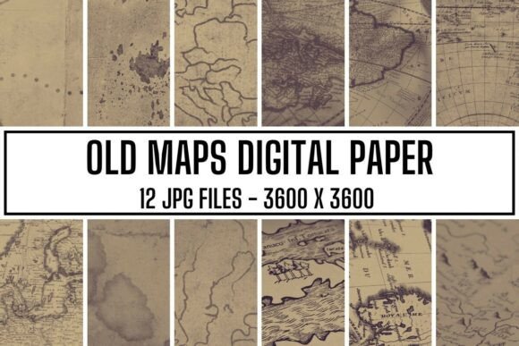 Download Old Maps Digital Paper - Map Collection