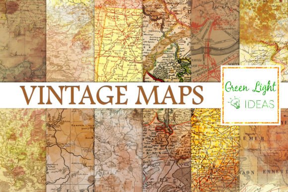 Download Vintage Maps Digital Papers, World Maps - Map Collection