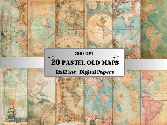 Download Pastel Old Maps Textures Journal Paper - Map Collection
