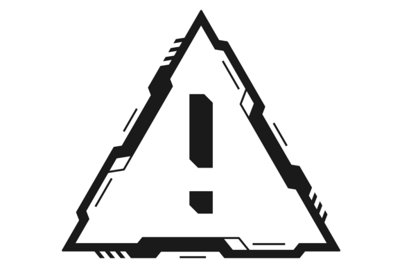 Download Caution Sign Interface Element. Black Al - Element Collection