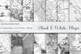 Download Black &amp; White Vintage Maps - Map Collection