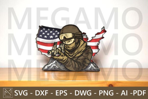 Download Sniper Soldier USA Map SVG - Premium Resources