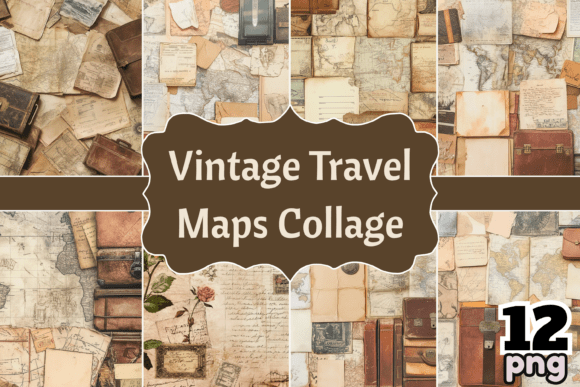 Download Vintage Travel Maps Journal Paper - Map Collection