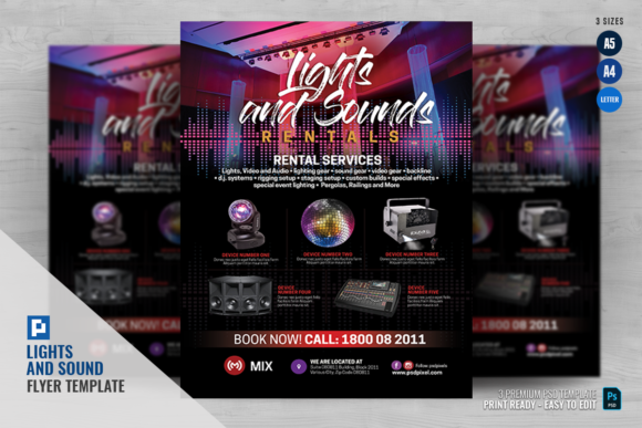 Download Sound and Lights Rental Promo Flyer - Rent Collection